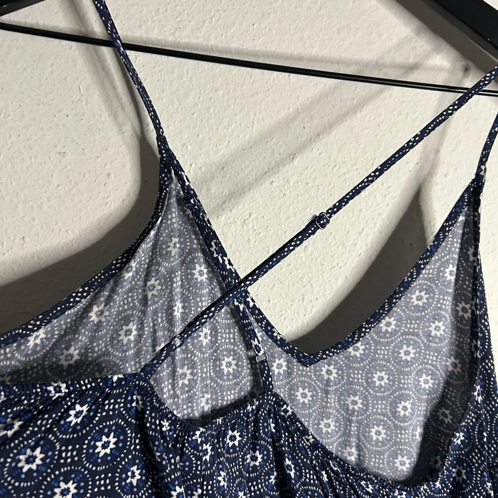 Old Navy Navy Blue Printed Maxi Dress - Picture 9 of 13